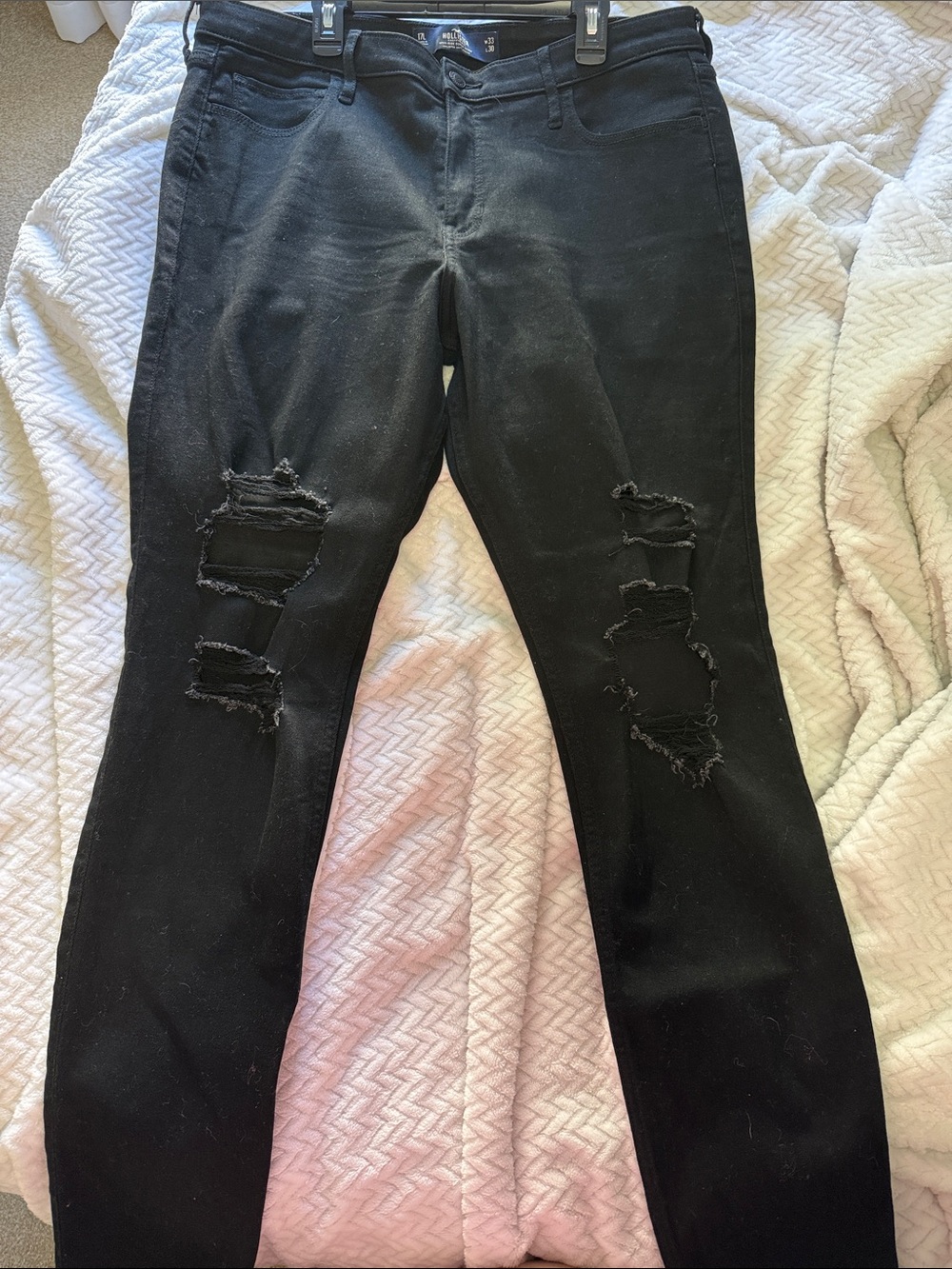 Hollister Black Distressed Skinny Jeans
